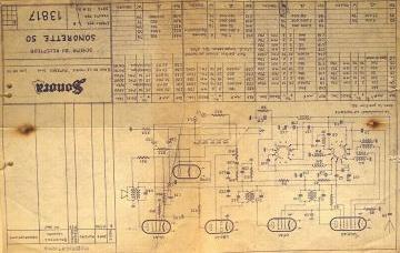 Sonora Sonorete 50 schematic circuit diagram